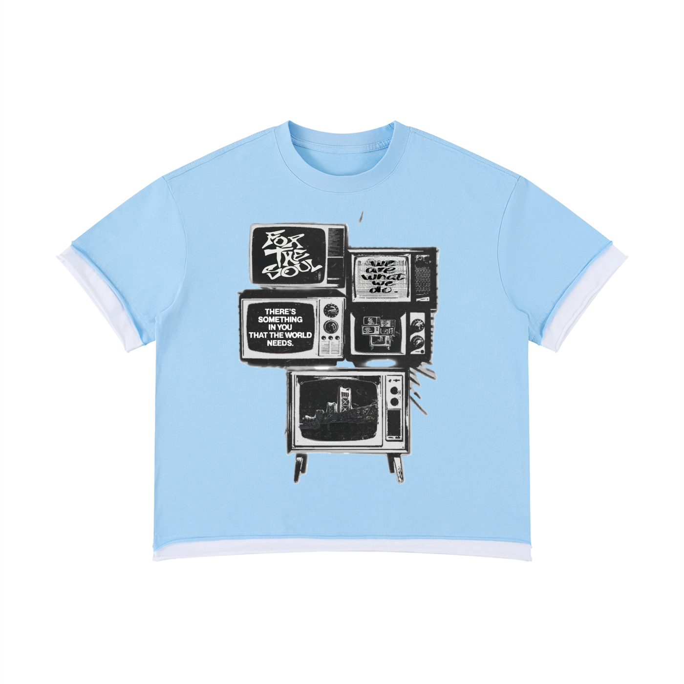 Unisex Boxy Color Block T-Shirt