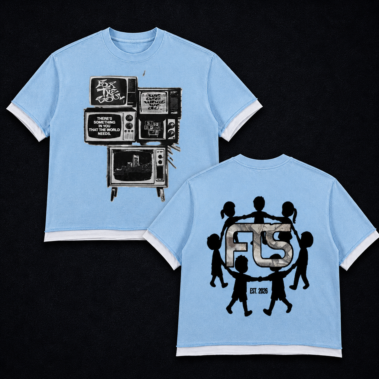 Unisex Boxy Color Block T-Shirt